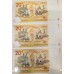 SINGAPORE 2007 . TWENTY 20 DOLLARS BANKNOTE . CONSECUTIVE SEVEN